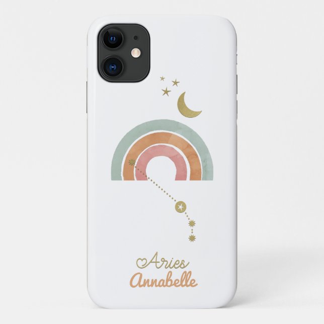 Funda De Case-Mate Para iPhone Rótulo Aries Zodiac (Reverso)