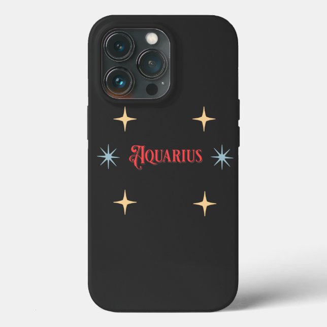 Funda De Case-Mate Para iPhone Rótulo Astrológico Aquarius (Reverso )