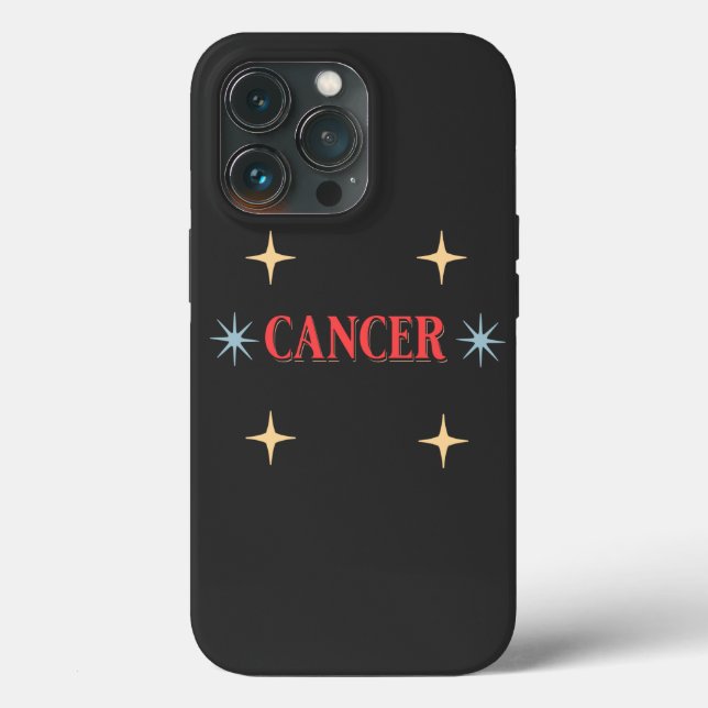 Funda De Case-Mate Para iPhone Rótulo astrológico del cáncer (Reverso )