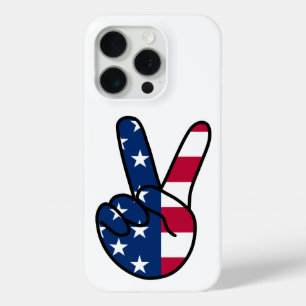 Funda Para iPhone 15 Pro RÓTULO Bandera V de Estados Unidos