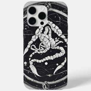 Funda Para iPhone 15 Pro Max Rótulo celeste de escorpio zodiaco
