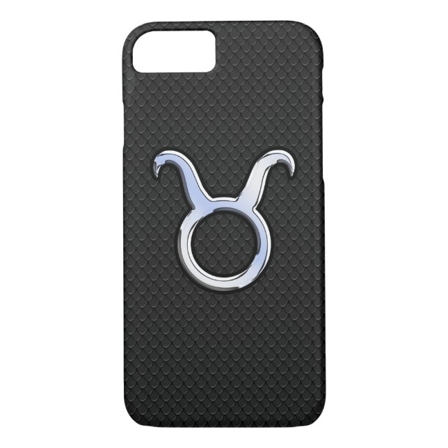 Funda De Case-Mate Para iPhone Rótulo cromado similar a Taurus Zodiac (Reverso)