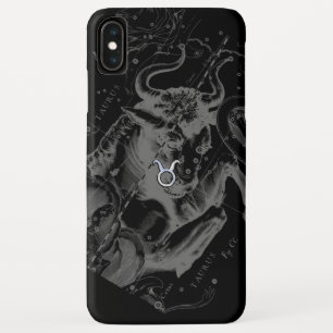 Funda Para iPhone XS Max Rótulo cromado Taurus Zodiac al estilo Hevelius