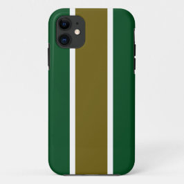 Funda Para iPhone 11 Rótulo de Carreras marrón dorado del Campo Verde