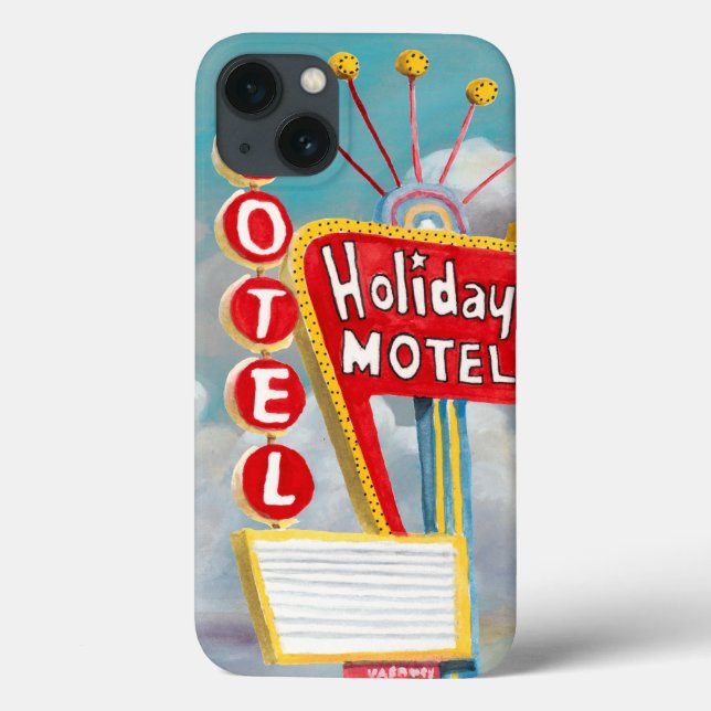 Funda De Case-Mate Para iPhone Rótulo de Holiday Motel (Reverso)