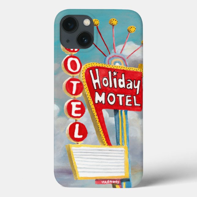 Funda De Case-Mate Para iPhone Rótulo de Holiday Motel (Reverso)