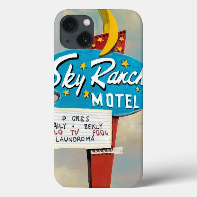 Funda De Case-Mate Para iPhone Rótulo de Sky Ranch Motel (Reverso)