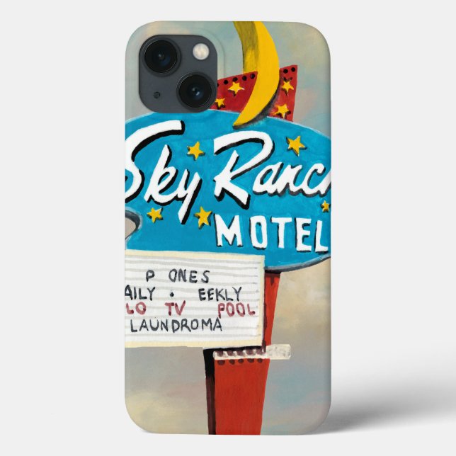 Funda De Case-Mate Para iPhone Rótulo de Sky Ranch Motel (Reverso)