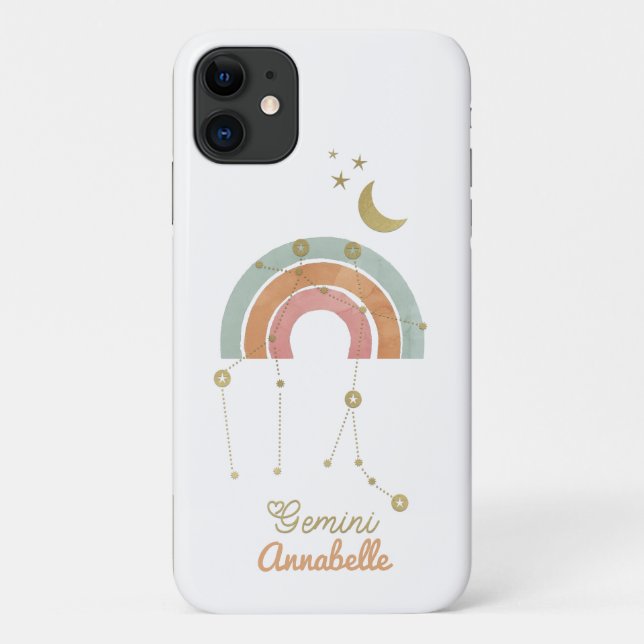 Funda De Case-Mate Para iPhone Rótulo Gemini Zodiac (Reverso)
