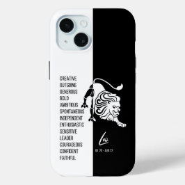 Funda Para iPhone 15 Rótulo Leo Zodiac
