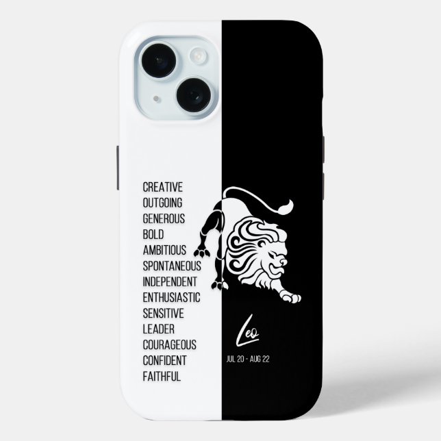 Funda De Case-Mate Para iPhone Rótulo Leo Zodiac (Reverso )