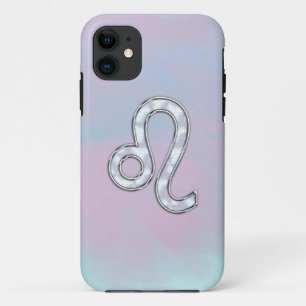 Funda Para iPhone 11 Rótulo Leo Zodiac en la impresión estilo Nacre Pas