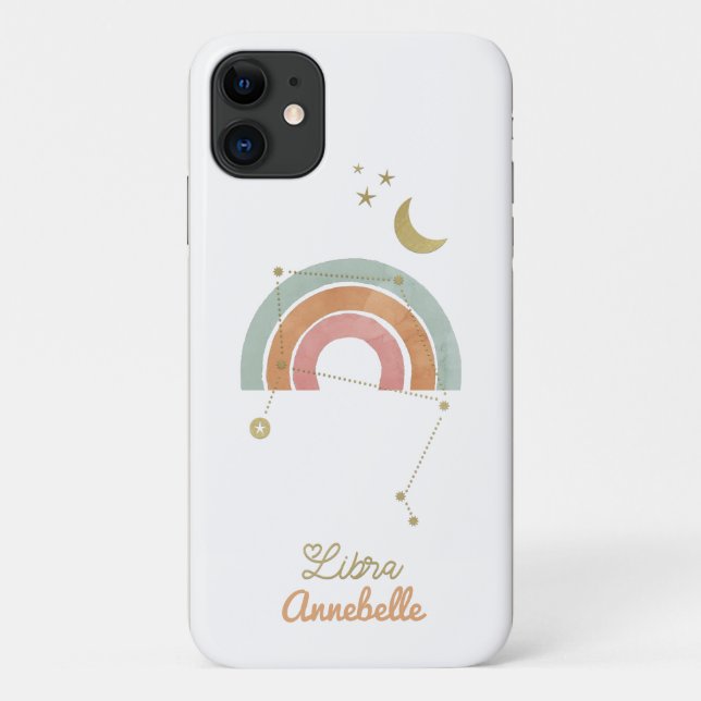 Funda De Case-Mate Para iPhone Rótulo Libra Zodiac (Reverso)