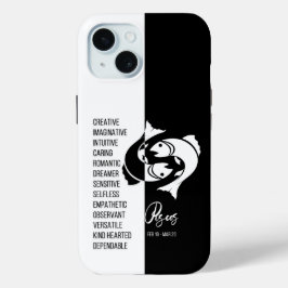 Funda Para iPhone 15 Rótulo Pisces Zodiac