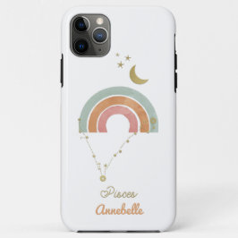 Funda Para iPhone 11 Pro Max Rótulo Pisces Zodiac