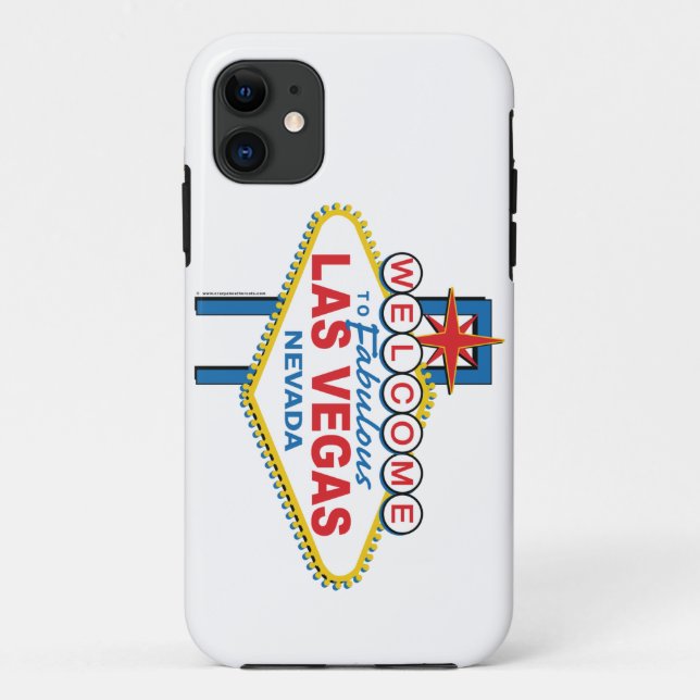 Funda De Case-Mate Para iPhone Rótulo retro de Las Vegas (Reverso)