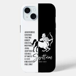 Funda Para iPhone 15 Rótulo Sagittarius Zodiac