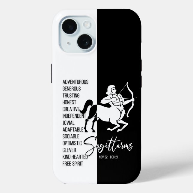 Funda De Case-Mate Para iPhone Rótulo Sagittarius Zodiac (Reverso )