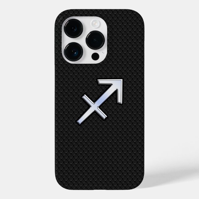 Funda De Case-Mate Para iPhone Rótulo Sagittarius Zodiac sobre piel de serpiente  (Reverso )