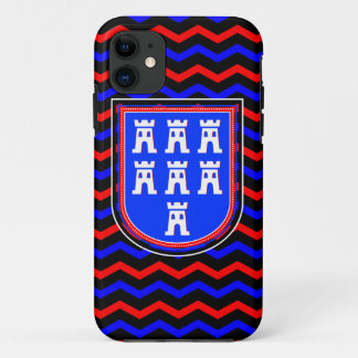 Funda Para iPhone 11 Rótulo sajonés azul rojo