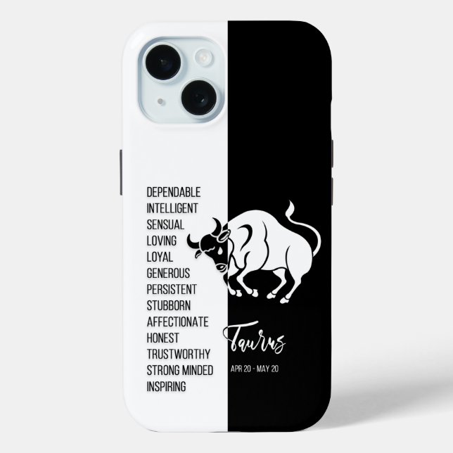Funda De Case-Mate Para iPhone Rótulo Taurus Zodiac (Reverso )