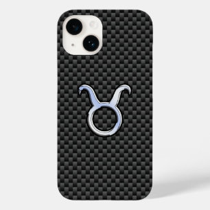 Funda Para iPhone 14 De Case-Mate Rótulo Taurus Zodiac sobre la fibra de carbono del