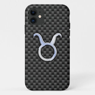 Funda Para iPhone 11 Rótulo Taurus Zodiac sobre la impresión de fibra d