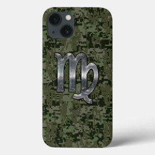 title_seo2 Rótulo Virgo Zodiac en camo digital oliva