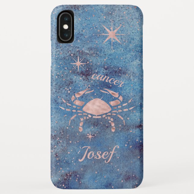 Funda De Case-Mate Para iPhone Rótulo Zodiac Cáncer iPhone XS Funda Max (Reverso)