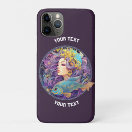 FUNDA PARA iPhone 11 PRO RÓTULO ZODIAC DE PISCES PERSONALIZADOS