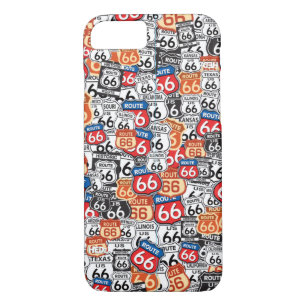 Funda Para iPhone 8/7 Rótulos de la ruta 66