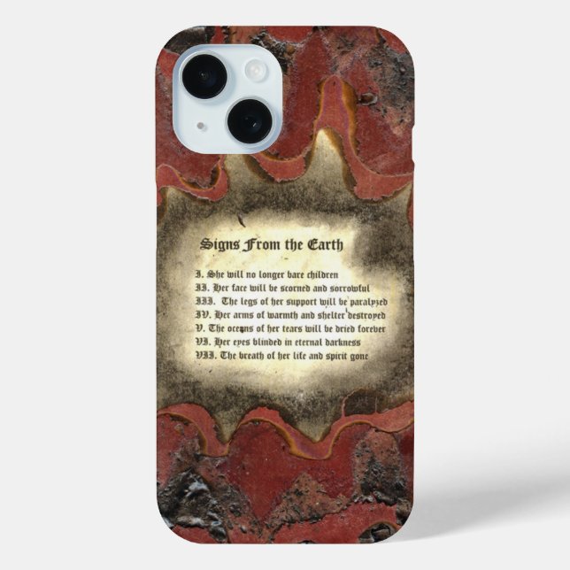 Funda De Case-Mate Para iPhone Rótulos de la Tierra (Reverso )