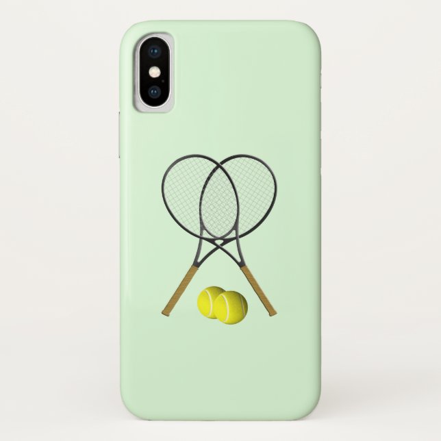Funda De Case-Mate Para iPhone Rótulos de tenis verdes (Reverso)
