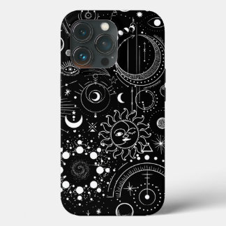 Funda Para iPhone 13 Pro Rótulos Zodiac Estrellas de Constelación del Cielo