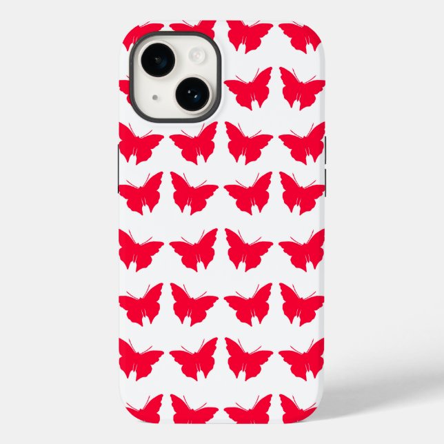 Funda De Case-Mate Para iPhone Rouge Bold Mod Butterflies (Reverso )