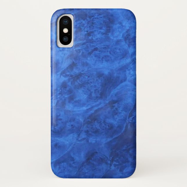 Funda De Case-Mate Para iPhone Royal Blue Textured Velvet Look (Reverso)