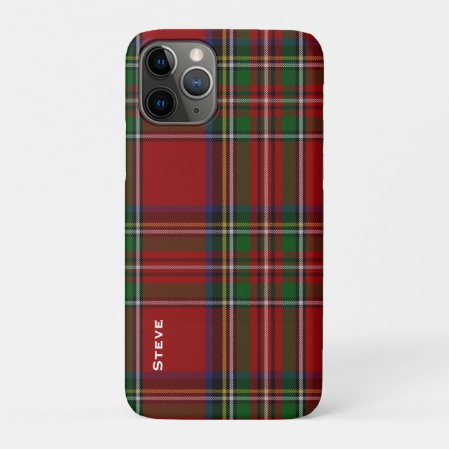 Funda De Case-Mate Para iPhone Royal Stewart Tartan Plaid (Reverso)
