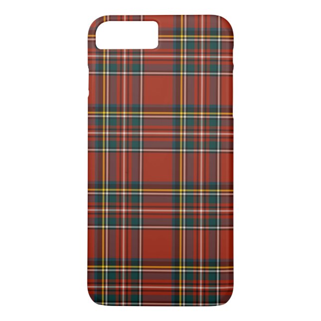 Funda De Case-Mate Para iPhone Royal Stewart Tartán Red Plage Pattern (Reverso)