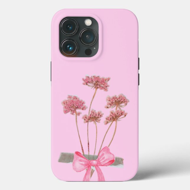 Funda De Case-Mate Para iPhone Rubor Bloom - Pastel rosa Bouquet Bow 🌸 🎀 (Reverso )