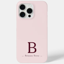 Funda Para iPhone 15 Pro Max Rubor Monogram Elegant