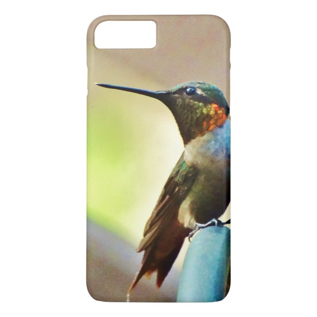Funda De Case-Mate Para iPhone Ruby encaramado y colibrí verde (Reverso)