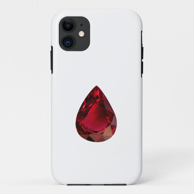 Funda De Case-Mate Para iPhone Ruby Gemstone Pear (Reverso)