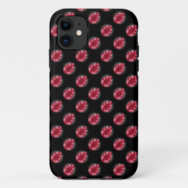 Funda De Case-Mate Para iPhone Ruby Gemstones (Reverso)
