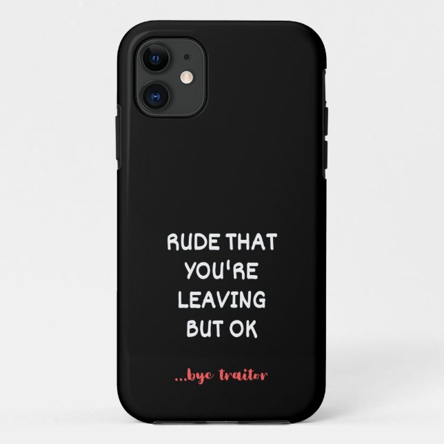Funda De Case-Mate Para iPhone Ruda de que te vas, pero está bien (Reverso)