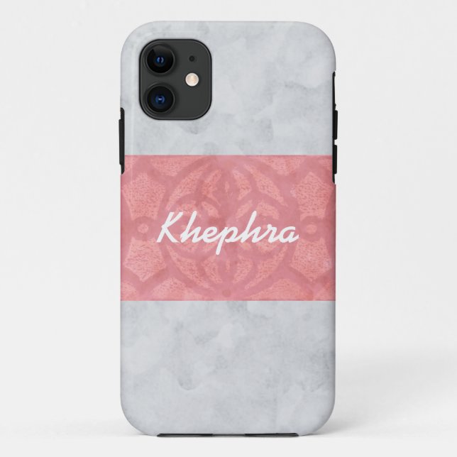 Funda De Case-Mate Para iPhone Ruddy Pink Batik Gray Water Name (Reverso)
