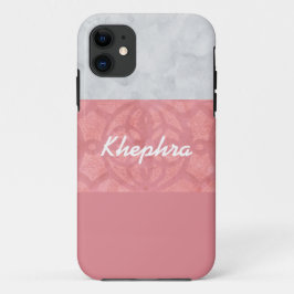 Funda Para iPhone 11 Ruddy Pink Batik Gray Water Name