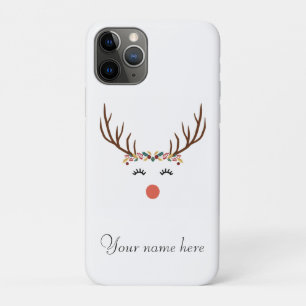 Funda Para iPhone 11 Pro Rudolph con corona flor