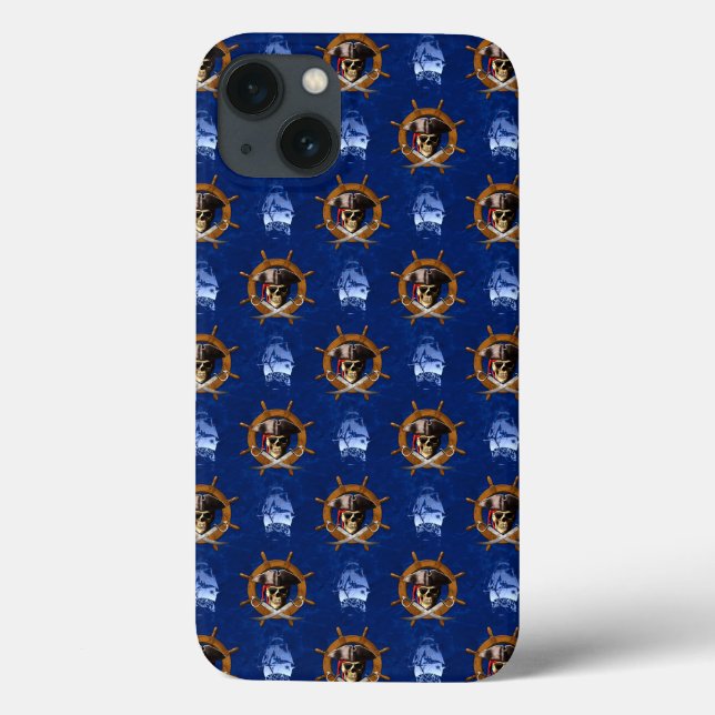 Funda De Case-Mate Para iPhone Rueda alegre del pirata de Rogelio (Reverso)