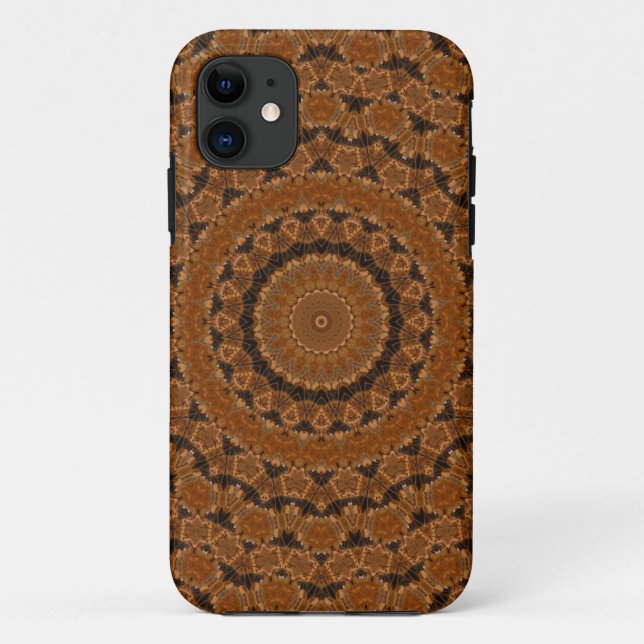 Funda De Case-Mate Para iPhone Rueda de Mandala... (Reverso)