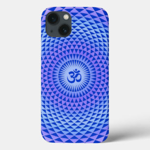 Funda Para iPhone 13 Rueda de meditación de flor de loto púrpura OM